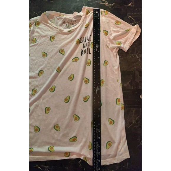Mighty Fine Avocado Guac and Roll T-shirt Graphic Tee Funny Pun Womens Large L - Picture 10 of 12